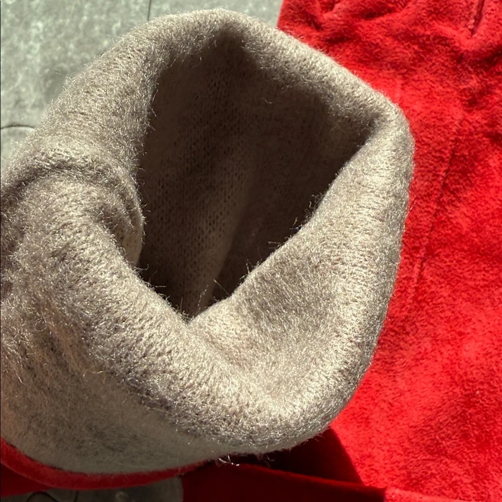 Van Raalte Gloves Suede Genuine Leather Fold Long Glove‎